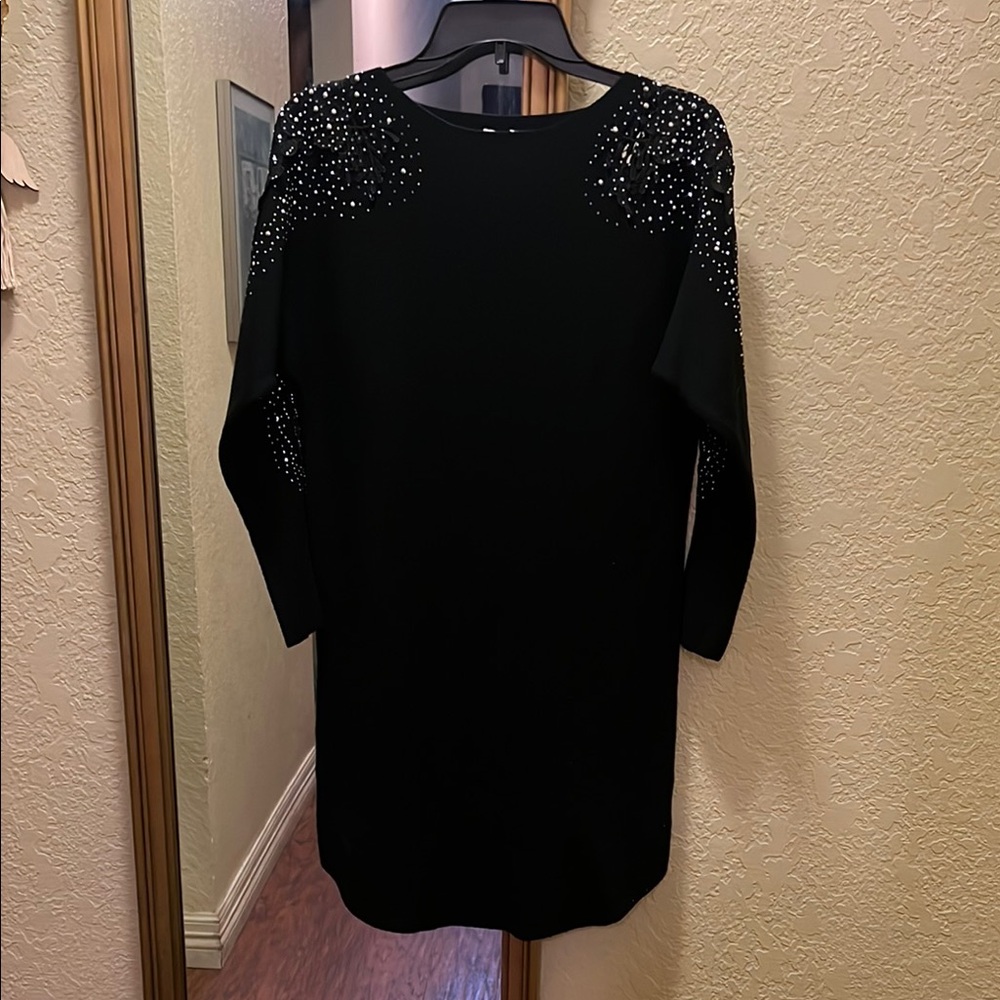 Black Dress with Silver Embellishments